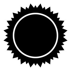 Sun icon on white background. Vector illustration.