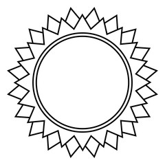 Sun icon on white background. Vector illustration.