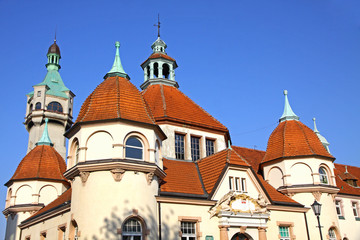 Fototapeta na wymiar Historic Balneology Building in Sopot, Poland