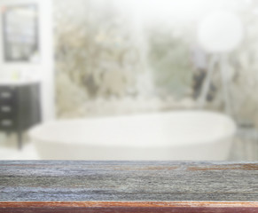 Obraz na płótnie Canvas Table Top And Blur Interior Background