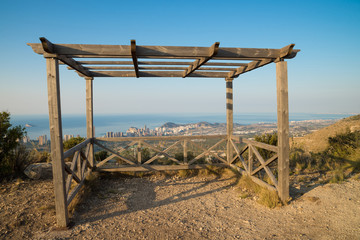 Fototapeta na wymiar Benidorm from a hilltop viewpoint