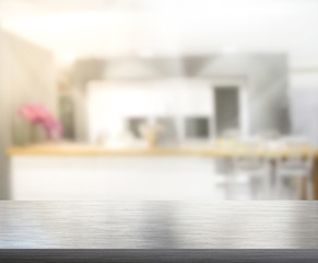 Table Top And Blur Interior Background