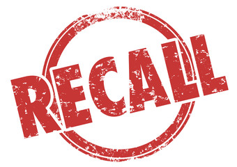 Recall Word Red Stamp Defective Product Fix Repair - obrazy, fototapety, plakaty