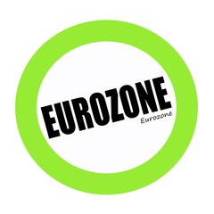 EUROZONE black stamp text on green