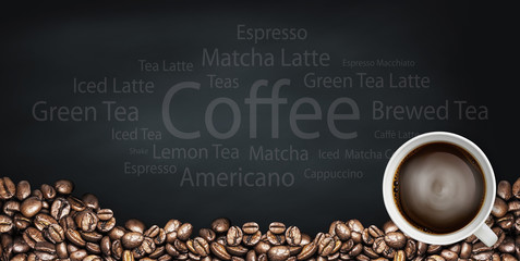 beverage coffee and tea background - 86696214