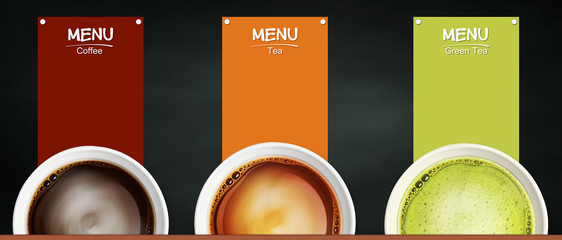 beverage coffee and tea background - 86696424