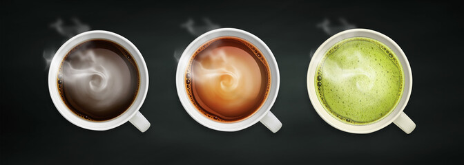 Fototapety  coffee and tea close-up image