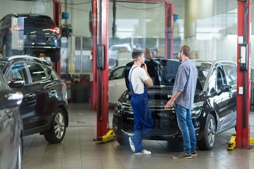 Man visiting repair shop