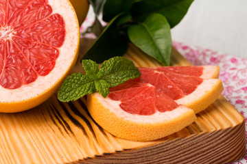Ripe grapefruit