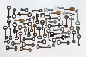 Obraz premium keys on a white background