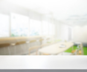 Table Top And Blur Office Background