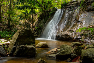 Naklejka na ściany i meble Gutorgo waterfall in tak province.Thailand