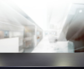 Table Top And Blur Office Background