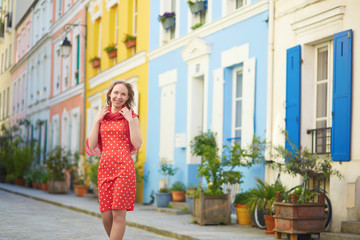 Beautiful young woman in Paris