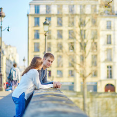 Young loving couple in Paris