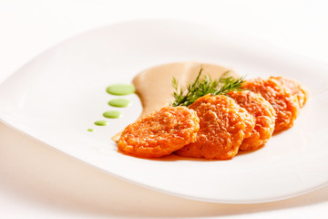 Fritters with vegetables