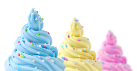 Ice-cream colorful with sprinkles dessert food isolated
