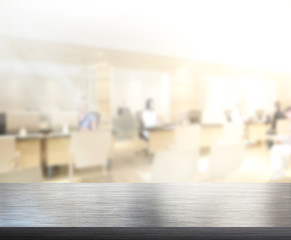 Table Top And Blur Office Background