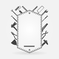 Tool shop concept label