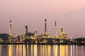 Obraz na płótnie Canvas Oil Refinery at Bangkok Thailand.
