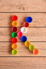 Alphabet colorful font style