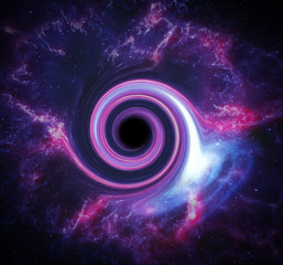 Black hole in space. Elements of this image furnished by NASA. 