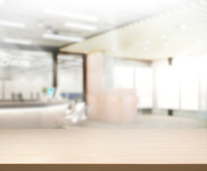 Table Top And Blur Office Background