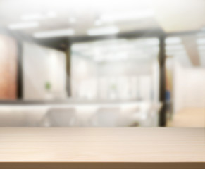 Table Top And Blur Office Background