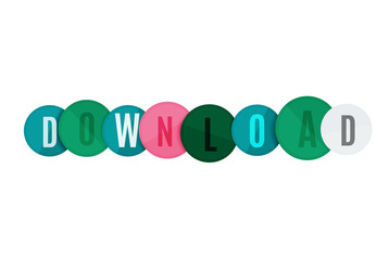 Download button made of glossy circles