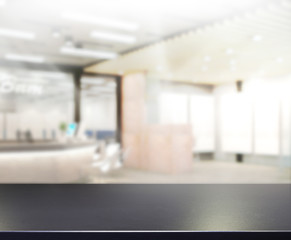 Table Top And Blur Office Background