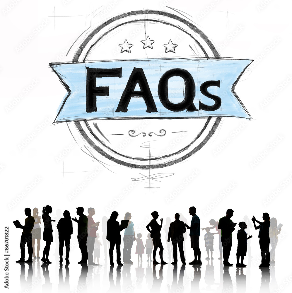 Poster faq frequently asked questions guidance explanation concept