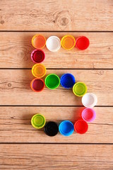 Colorful Number Bottle Caps