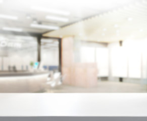 Table Top And Blur Office Background