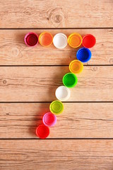 Colorful Number Bottle Caps