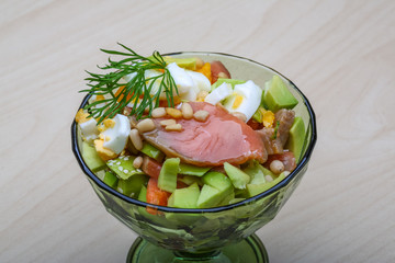 Salmon and avocado salad