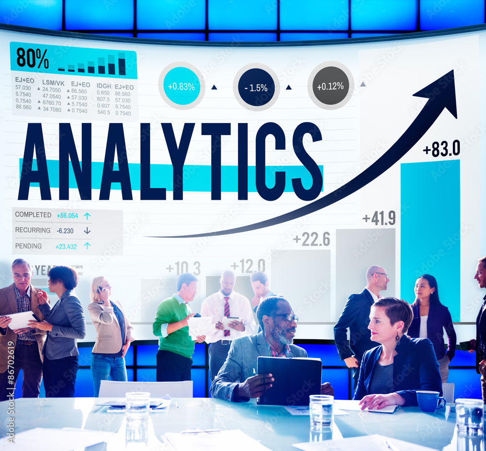 Poster analytics analysis data statistics technology concept