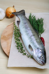 Raw trout
