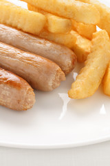 Sausage and Chips apopular childrens menu item