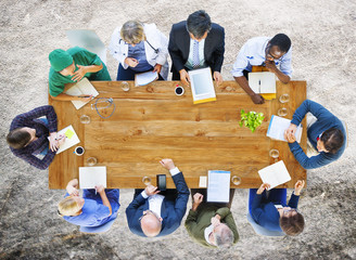 Business Team Discussion Meeting Analysing Concept
