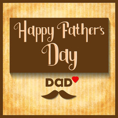 Vector Happy Fathers Day celebration card