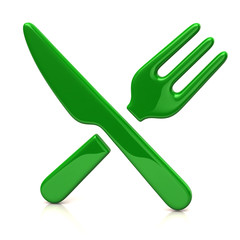 Green fork cross knife