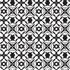 Seamless decorative classic black and white pattern