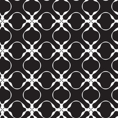 Seamless decorative classic black and white pattern