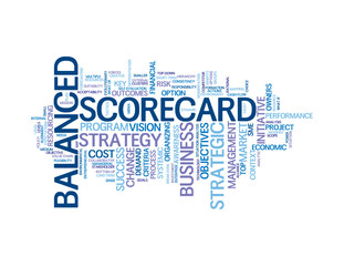 Fototapeta premium BALANCED SCORECARD Vector Tag Cloud