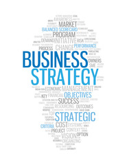 BUSINESS STRATEGY Vector Tag Cloud 