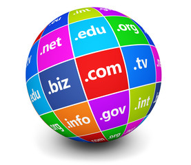 Domain Names Sign Web Globe