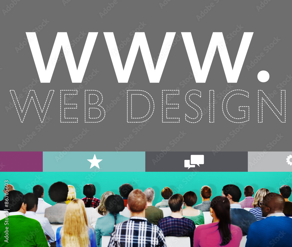Poster web design web www development internet media creative concept