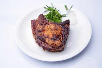  Ribeye steak with herbs