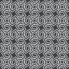 Celtic chain mail. Seamless pattern of intersecting crosses with swatch for filling. Fashion geometric background for web or printing design.