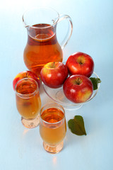 Apple juice and apples